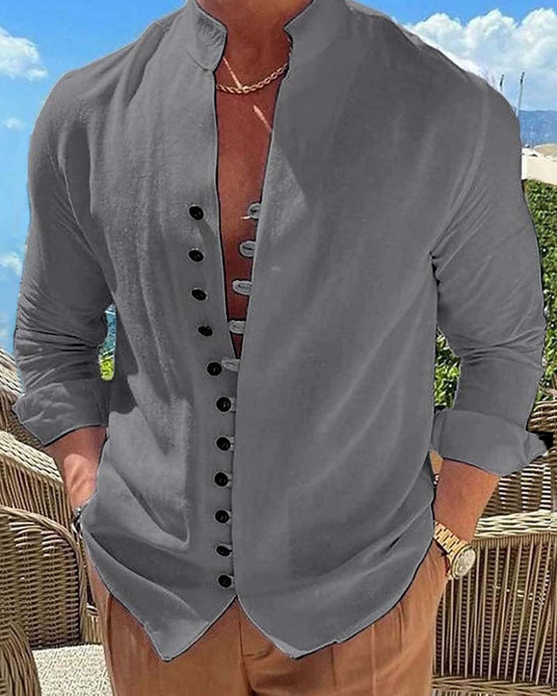 Camisa de Botón Grueso Avelí