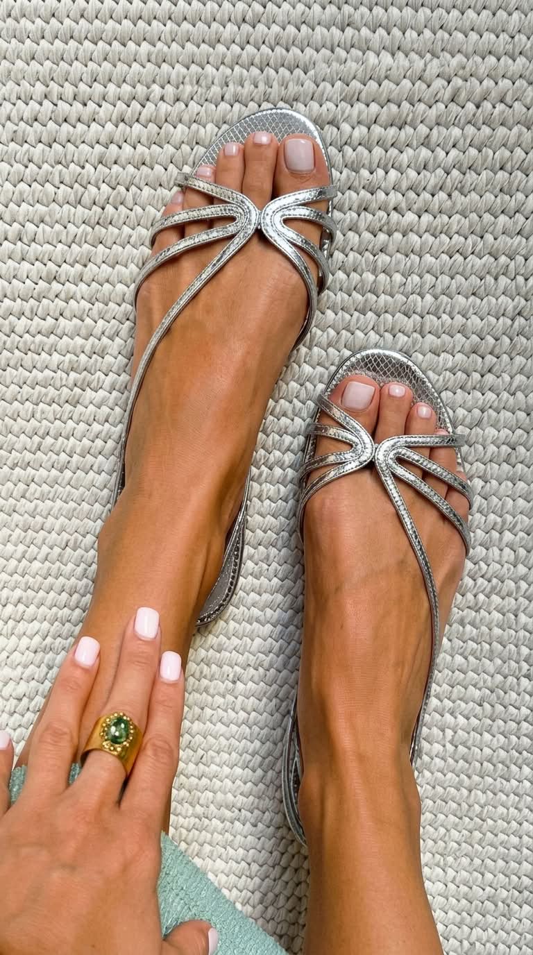 Ginebra | Sandalias doradas: elegancia veraniega