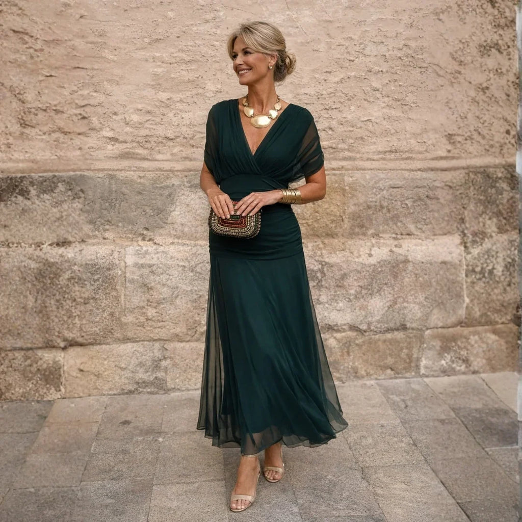 ELIZA™ – VESTIDO VERDE ELEGANTE