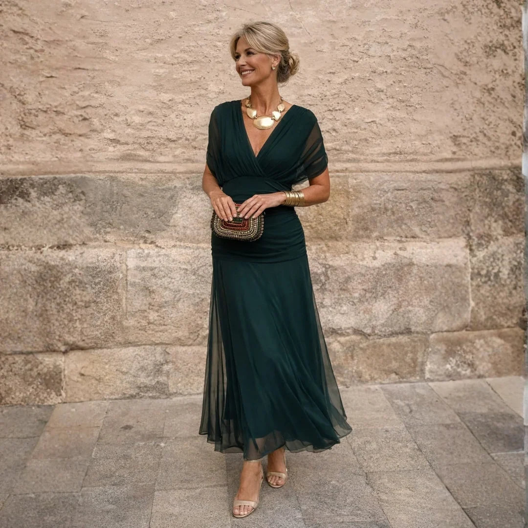 ELIZA™ – VESTIDO VERDE ELEGANTE