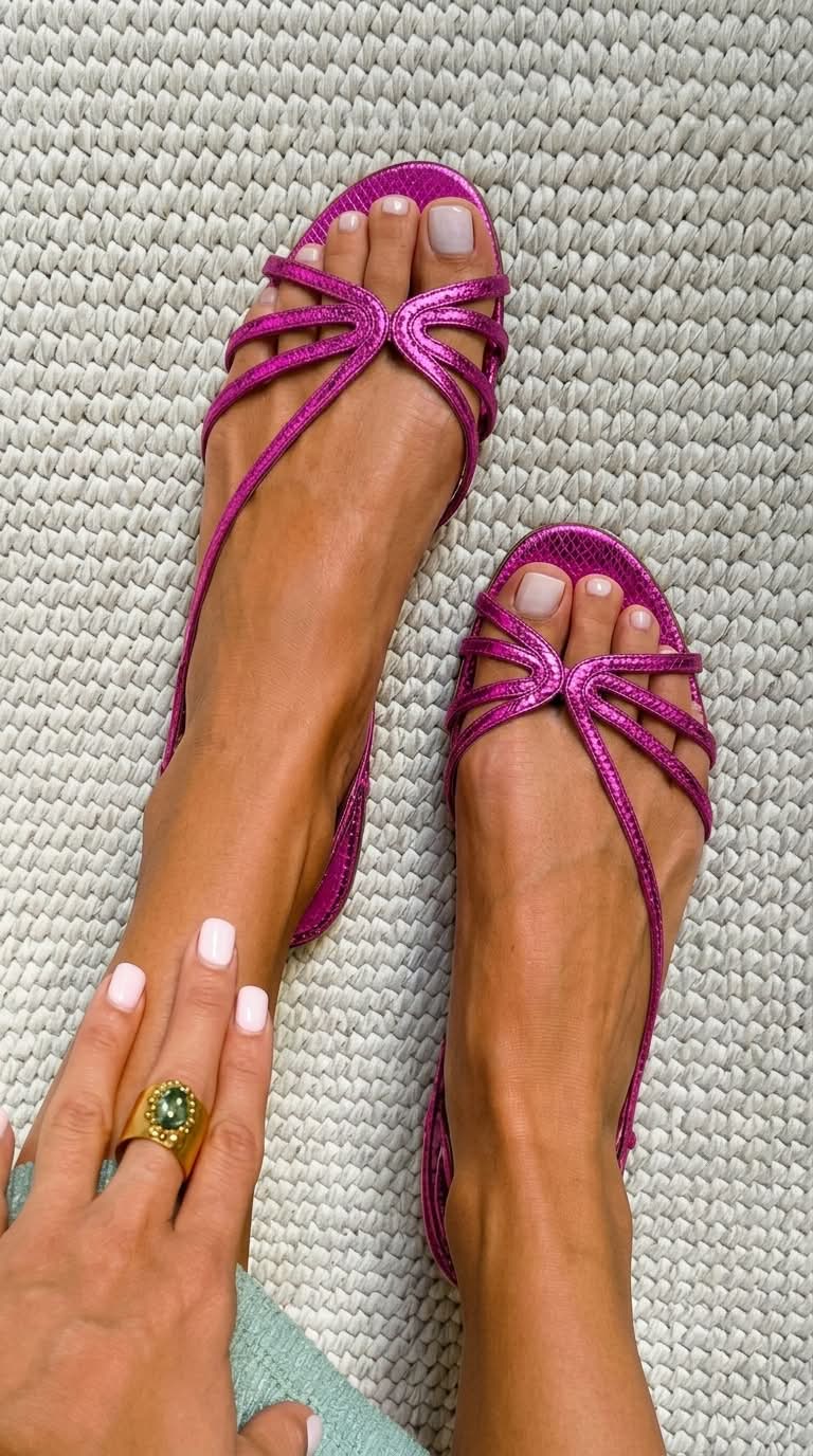 Ginebra | Sandalias doradas: elegancia veraniega
