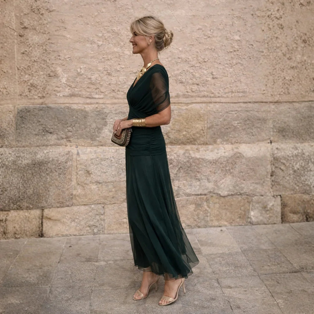 ELIZA™ – VESTIDO VERDE ELEGANTE
