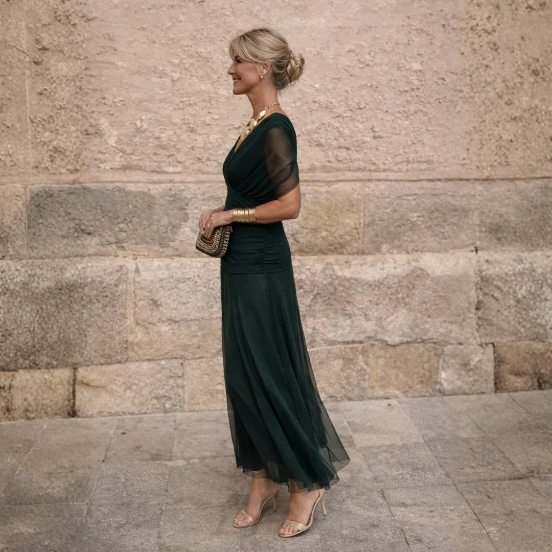 ELIZA™ – VESTIDO VERDE ELEGANTE