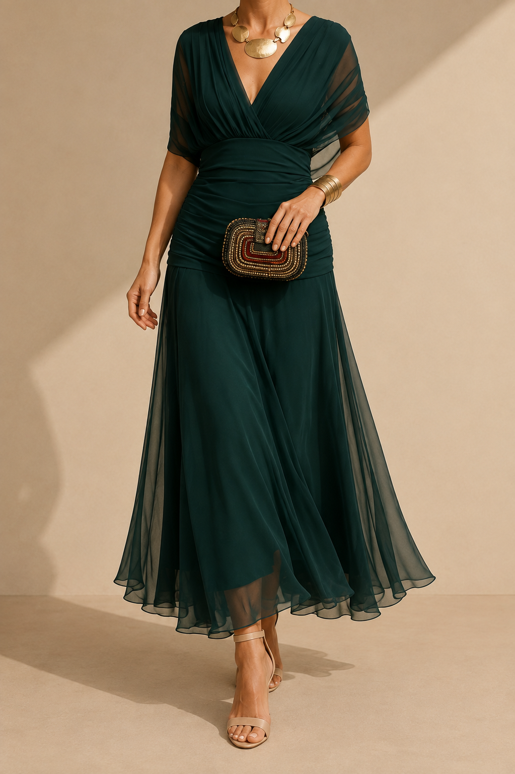 ELIZA™ – VESTIDO VERDE ELEGANTE