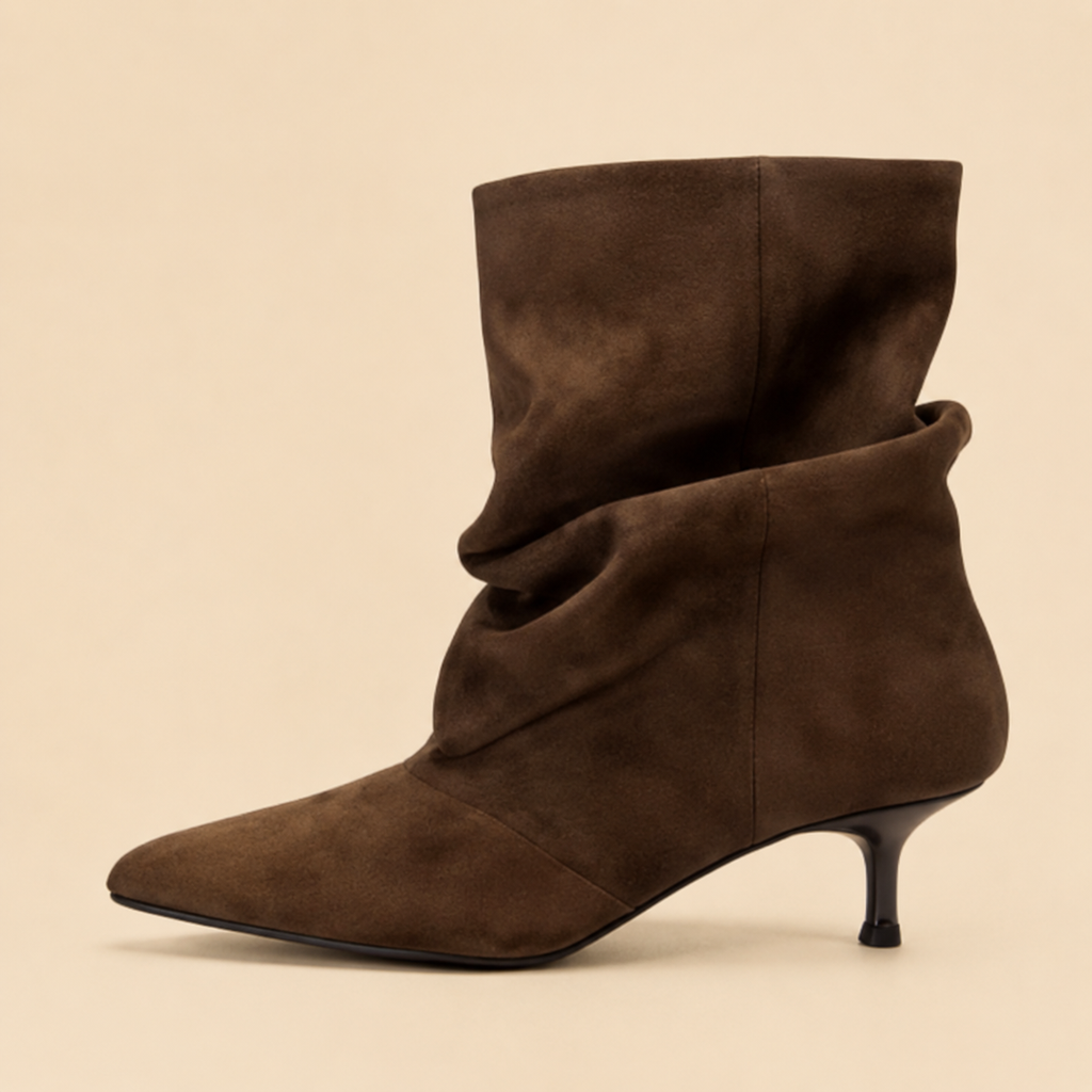 Botines Tacón Fruncido/ Avelia Otoñal