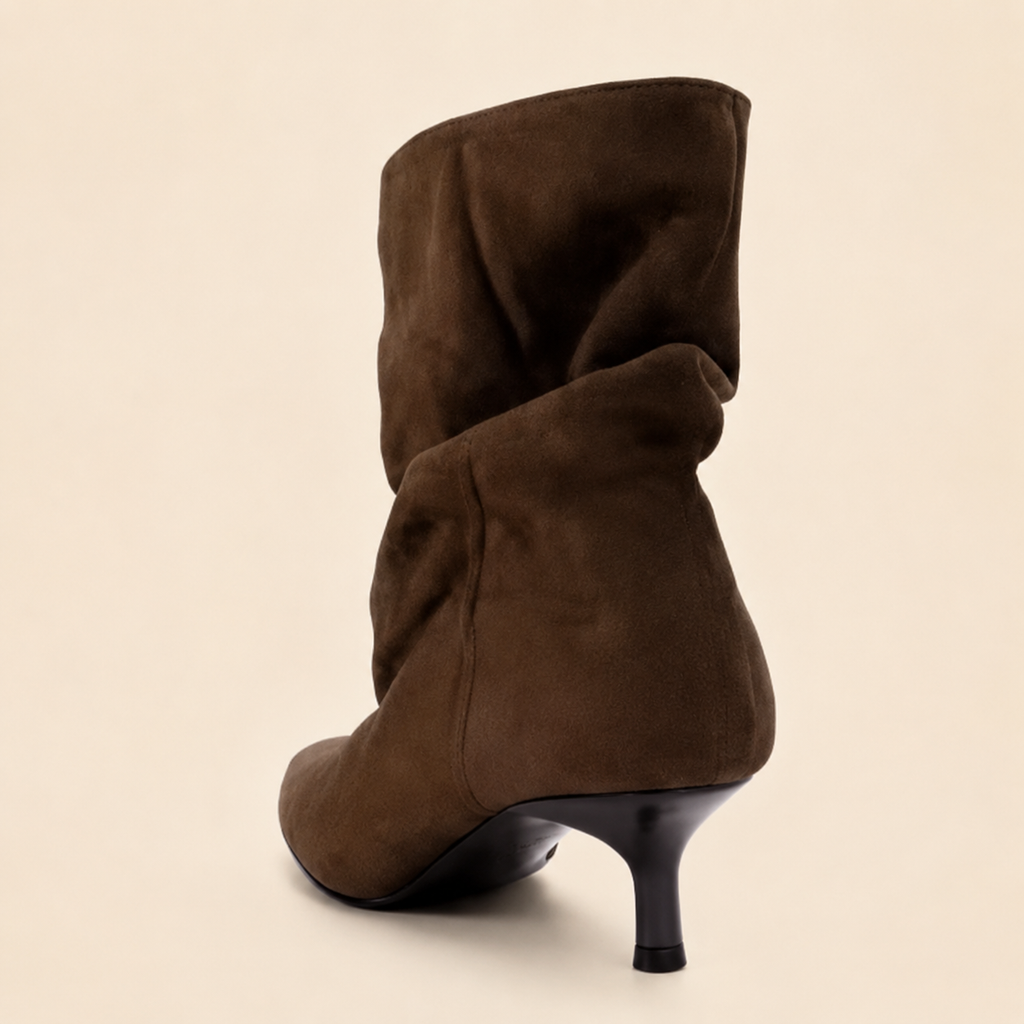 Botines Tacón Fruncido/ Avelia Otoñal