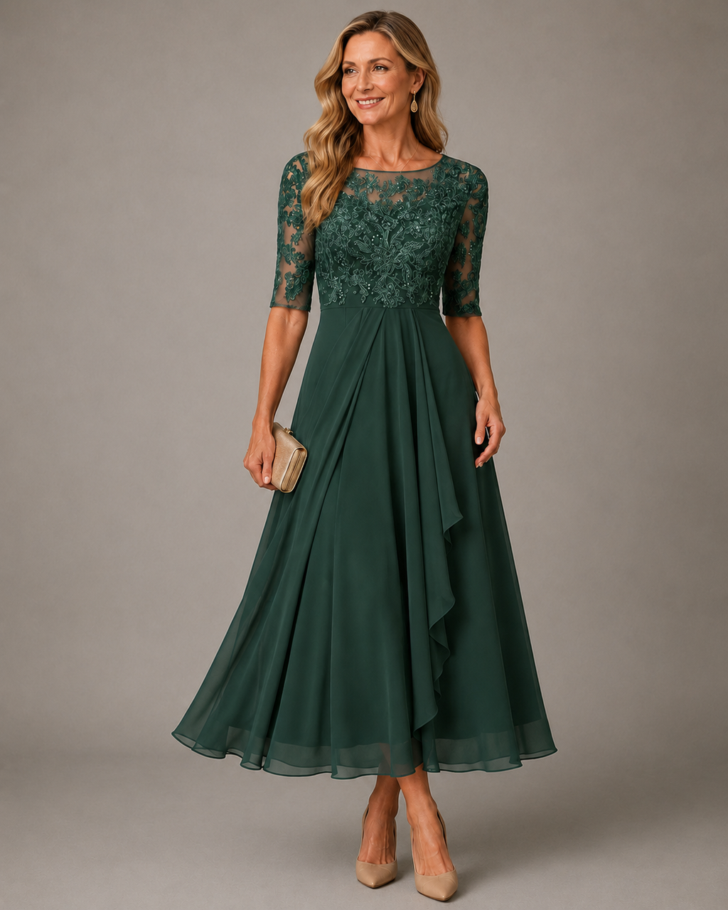ROSE: EL VESTIDO MIDI DE ENCAJE QUE REALZA TU SILUETA