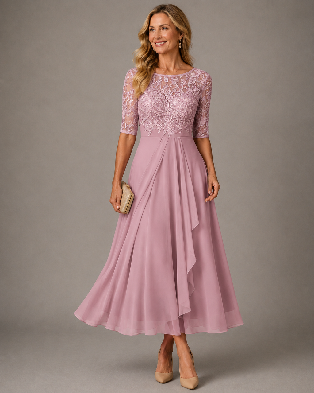 ROSE: EL VESTIDO MIDI DE ENCAJE QUE REALZA TU SILUETA