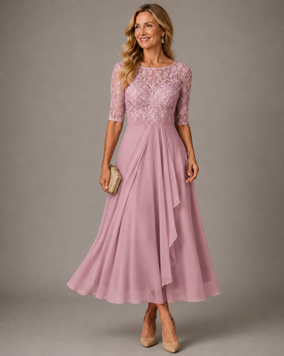 ROSE: EL VESTIDO MIDI DE ENCAJE QUE REALZA TU SILUETA