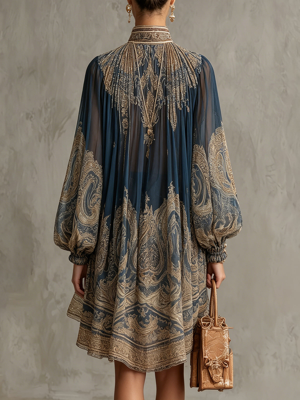 Vestido mini de gasa Avelia