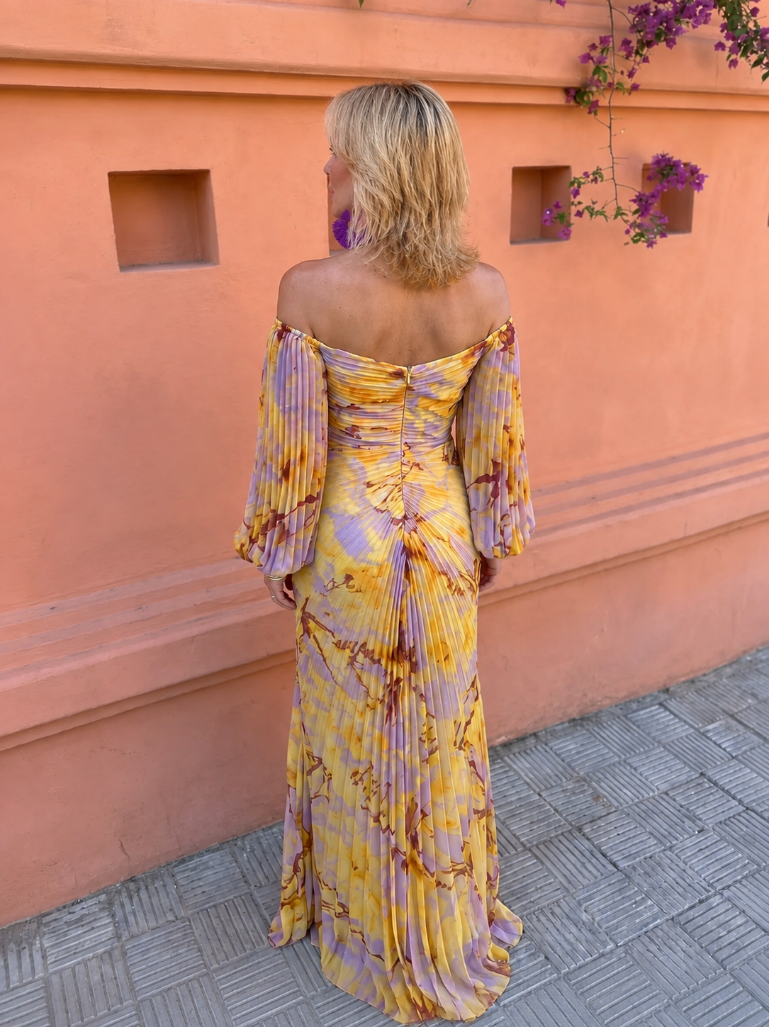 GRETA™ – VESTIDO LARGO CON ESTAMPADO FLORAL Y ESCOTE PROFUNDO