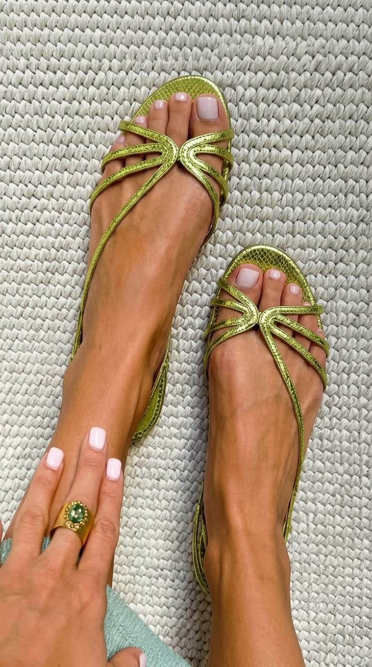 Ginebra | Sandalias doradas: elegancia veraniega